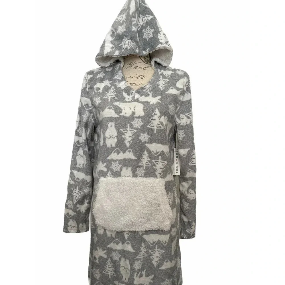 NEW Jane and‎ Bleecker Hooded Lounger Sleepwear Size Medium